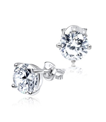 Charming Round CZ Silver Stud Earring STS-3364